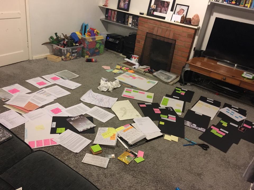 My living room as I gracefully processed beta feedback